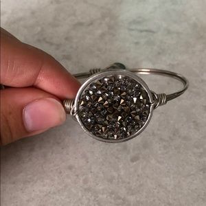 Luca and Dani druzy metallic silver bangle